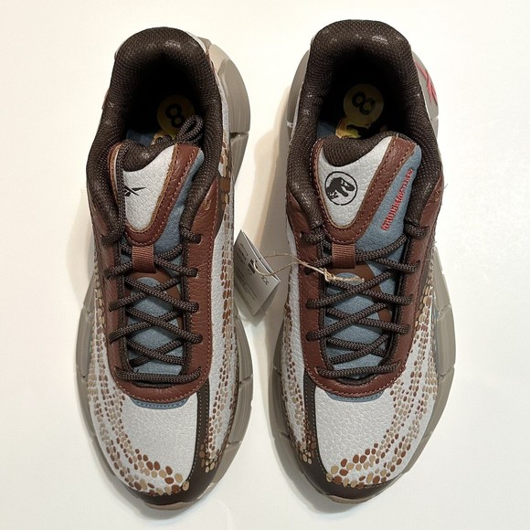 Reebok Zig Kinetica 2.5 x Jurassic World Grizzly Brown/Peat/Stark Gray Men’s 8 - Picture 2 of 9